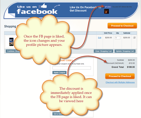 FME Magento Extensions: Magento Facebook Like Discount